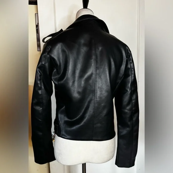 BlankNYC Faux Leather Moto Biker Jacket Goth Punk Skate Motorcycle Whimsygoth - Picture 7 of 9